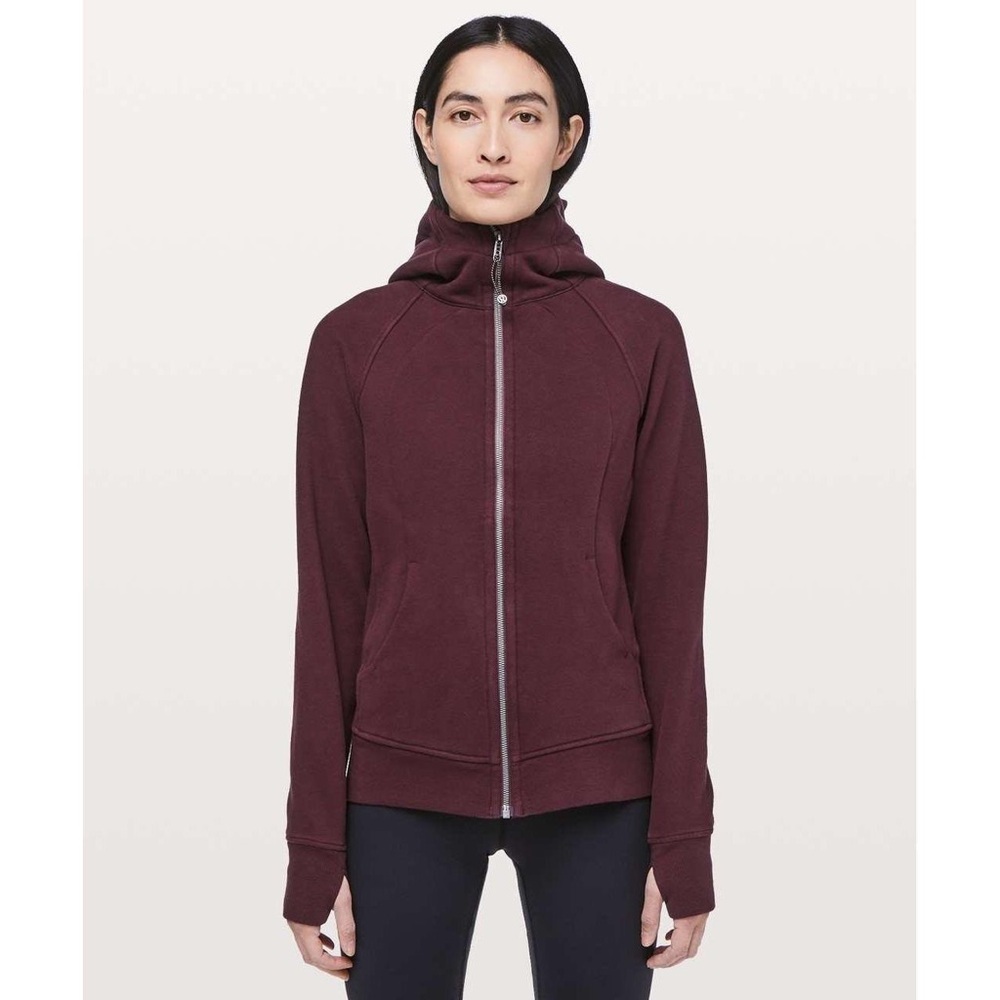 EUC Lululemon burgundy scuba hoodie